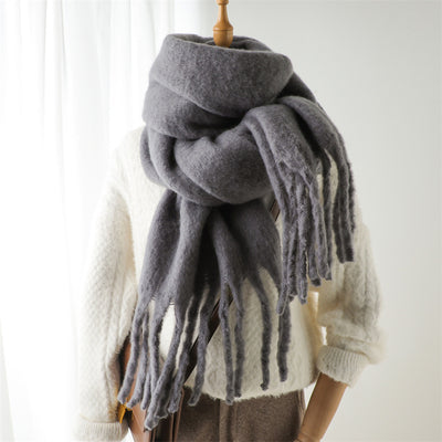 Bufanda Larga de Invierno con Borlas - Abrigo Versátil y Cálido - Image 19