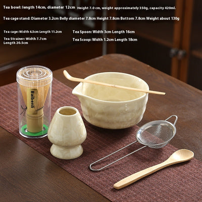 Juego de Té Matcha Kung Fu Estilo Japonés con Acabado Cristalino - Image 12