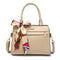 Bolsa Kelly Portátil con Patrón Cruzado para Mujer