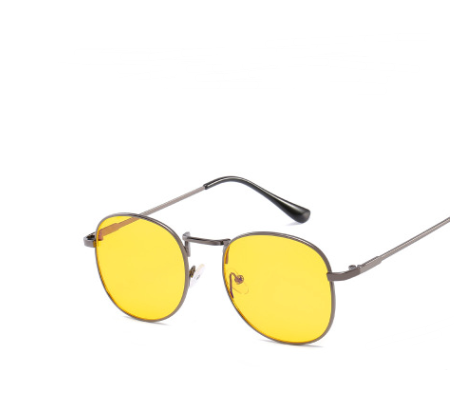 Gafas Retro Espejo Azul con Marco Redondo Decorativo - Image 10