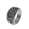 Anillo Nórdico de Runas Vikingas para Hombre en Plata Antigua