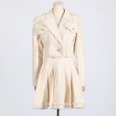 Conjunto de Falda y Chaqueta Corta con Flecos - Image 8