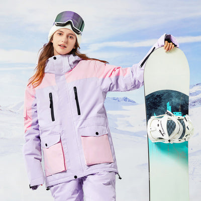 Chaqueta de Esquí para Mujer con Bloques de Color - Versátil para Tabla Simple y Doble - Image 4