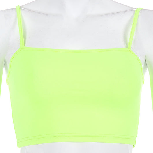 Top Strapless Fluorescente de Color Sólido para Mujer - Image 2