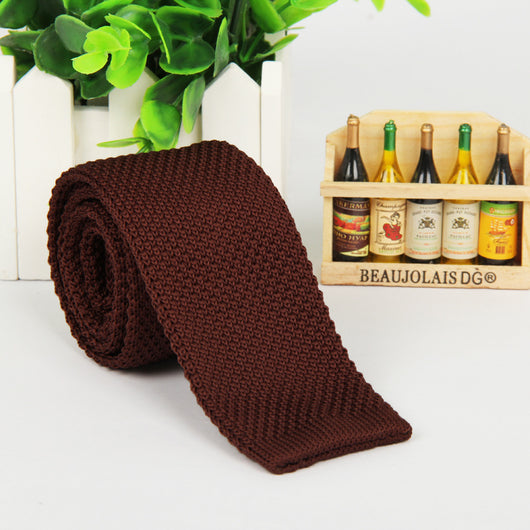 Corbata Tejida Unicolor para Hombre - Image 28