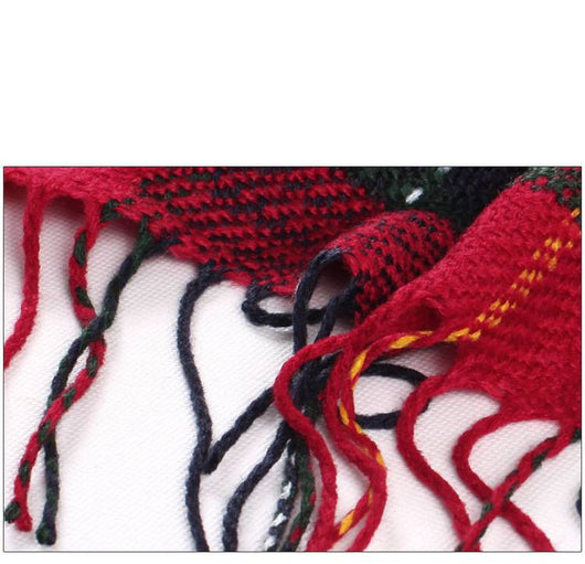 Chal Escocés Cálido para Otoño e Invierno con Borlas - Tamaño Grande - Image 10