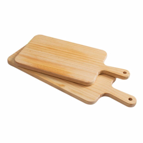 Tablas de Corte de Madera Natural con Asa - 2 Tamaños para Cocina y Panadería