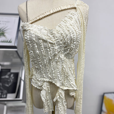 Blusa Asimétrica de Encaje para Mujer - Diseño Primavera - Image 4