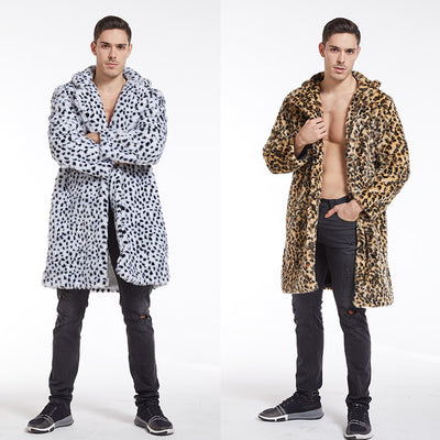 Saco Estampado Leopardo con Solapa Grande para Hombre - Image 11