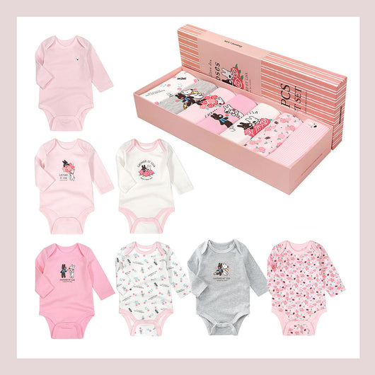 Pijama Mameluco de Algodón para Bebé - 7 Piezas de Manga Larga - Image 10