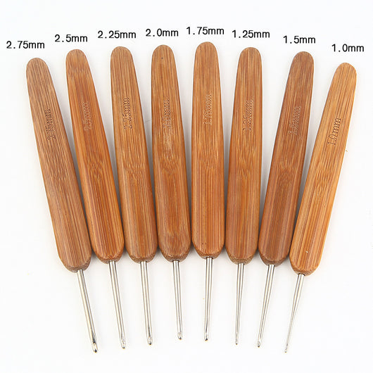 Herramienta de Ganchillo de Bambú Carbonizado para Tejido Manual DIY - Image 14