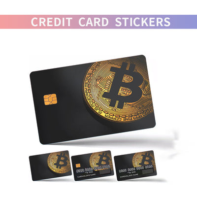 Anime cityscape credit card sticker with vibrant pink, purple, and blue hues, showing buildings and power lines. - Image 31