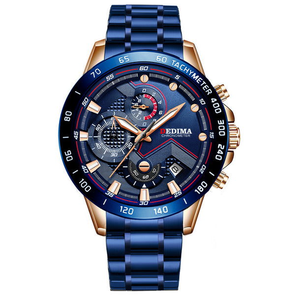 Reloj Deportivo Acero Inoxidable Resistente al Agua con Luz Nocturna