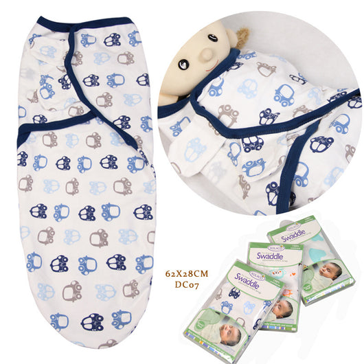 Saco de Dormir para Bebé de Algodón con Diseño Cartoon - Protección Antisobresaltos