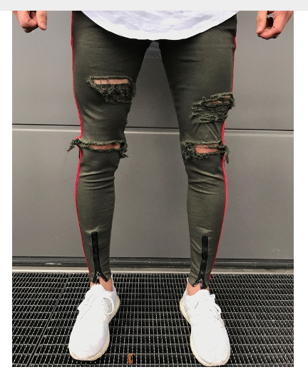 Jeans Skinny Rotos con Franja Lateral - Image 5