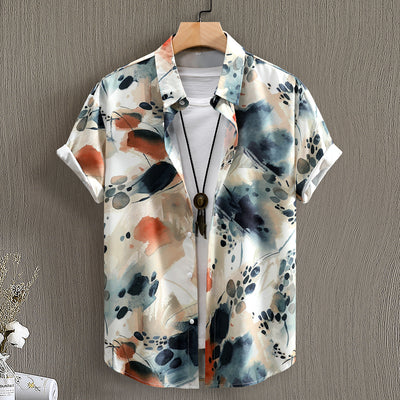 Camisa Manga Corta Hombre con Estampado Digital de Moda - Image 2
