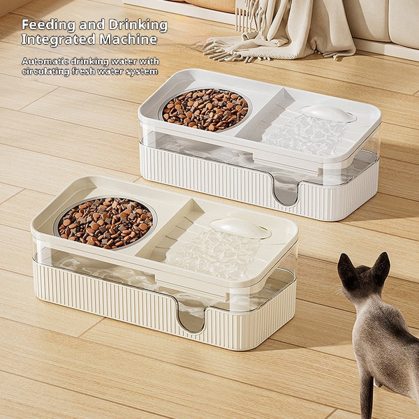 Dispensador Automático de Agua y Alimento para Gatos con Filtración Continua