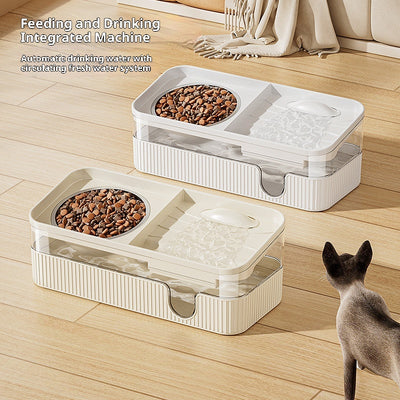 Dispensador Automático de Agua y Alimento para Gatos con Filtración Continua