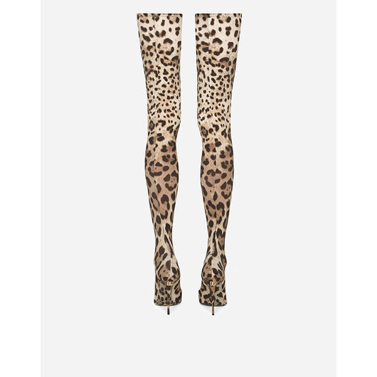 Botas Altas Hasta la Rodilla con Estampado Leopardo y Tacón Aguja - Image 5