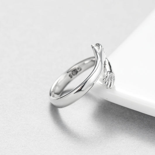 Anillo Ajustable para Parejas - Anillo Abierto con Anillo de Amor - Image 3