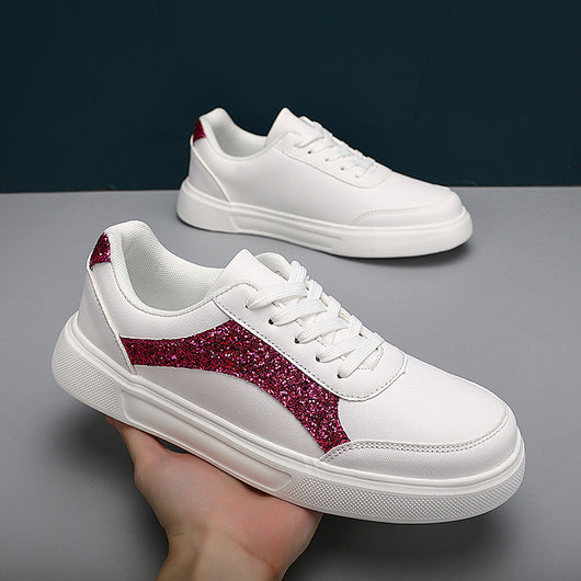 Tenis Blancos Brillantes para Uso Casual - Image 4
