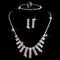 Crystal Jewelry Set: Necklace, Earrings, Ring, and Bracelet for Women