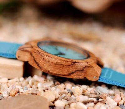 Reloj de Pareja Bobo Bird con Correa de Cuero y Esfera de Bambú - Image 4