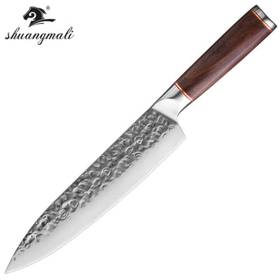 Cuchillo de Chef Damasco 8 Pulgadas - Acero Inoxidable 7Cr17 con Mango de Madera - Image 5