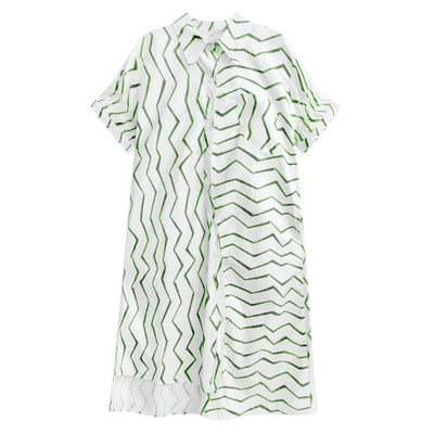 Vestido Camisero Mujer Rayas Francesas Estilo Relajado para Verano - Image 7