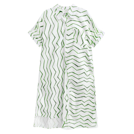 Vestido Camisero Mujer Rayas Francesas Estilo Relajado para Verano - Image 7