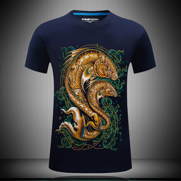 Playera Manga Corta para Hombre Impresa en 3D