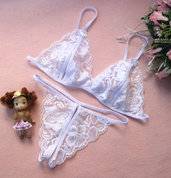 Sensual Sheer Lace Lingerie - Women's Erotic Set