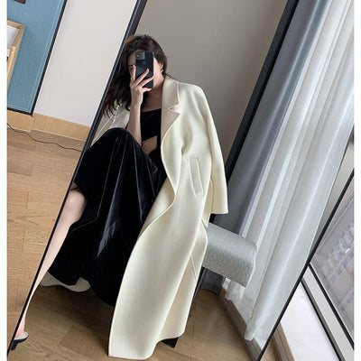 Abrigo de Lana Blanco para Mujer - Elegancia Premium Otoño Invierno - Image 3