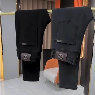 Jeans Slim Fit Negros Lavados para Hombre - Estilo Europeo Moderno - Image 20