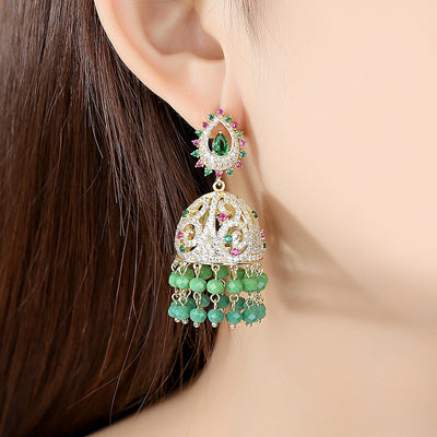 Aretes con Micro Incrustaciones de Circonio Estilo Europeo y Americano - Image 4