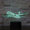 Lámpara 3D Holográfica Avión Personalizada - Luz Nocturna LED para Niños