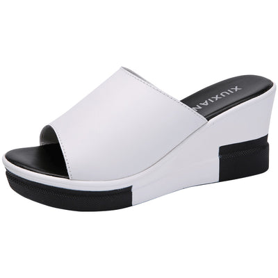 Sandalias de Cuero con Plataforma Gruesa para Mujer - Cómodas y Elegantes - Image 4