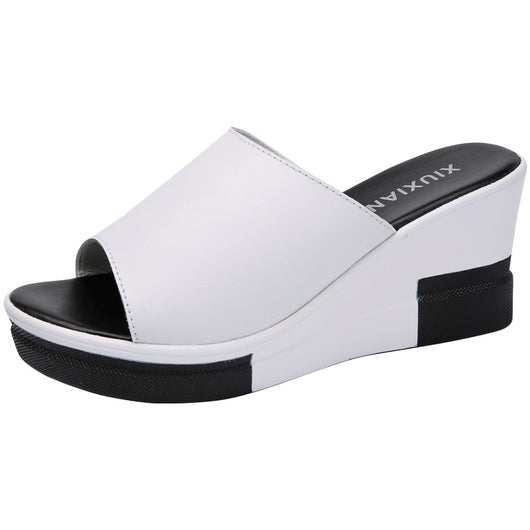 Sandalias de Cuero con Plataforma Gruesa para Mujer - Cómodas y Elegantes - Image 4