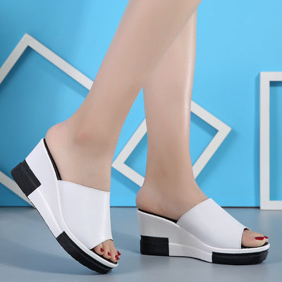 Sandalias de Cuero con Plataforma Gruesa para Mujer - Cómodas y Elegantes - Image 6
