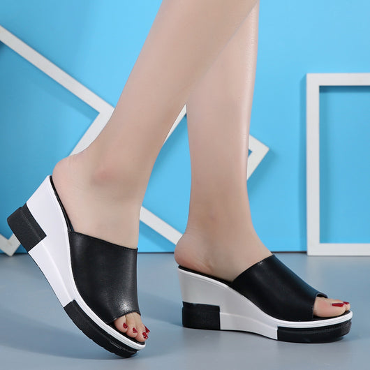 Sandalias de Cuero con Plataforma Gruesa para Mujer - Cómodas y Elegantes - Image 3