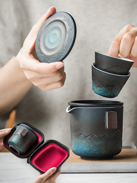 Juego de Té Portátil de Cerámica para Viajes - Kung Fu Tea - Image 7