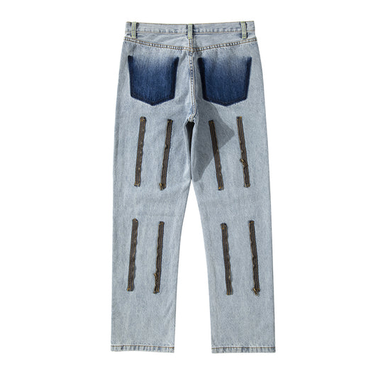 Pantalones Vaqueros Rectos para Hombre con Cierre - Image 2