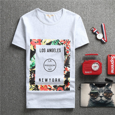 Camiseta Casual Cuello Redondo Talla Grande para Hombre