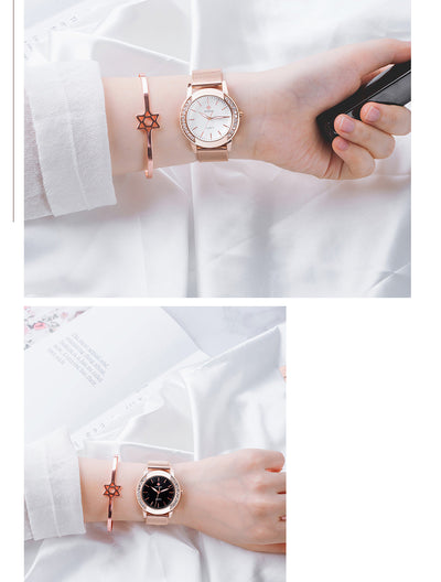 Reloj de Cuarzo para Mujer con Malla Metálica y Cristales Brillantes - Image 4