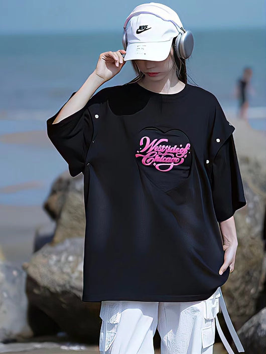 Camiseta Mujer Verano con Mangas Desmontables - Image 2