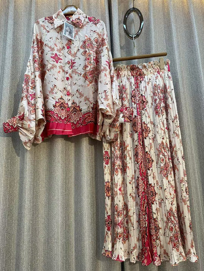 Conjunto de Dos Piezas: Blusa Estampada Personalizada + Pantalón Ancho de Cintura Alta - Image 41
