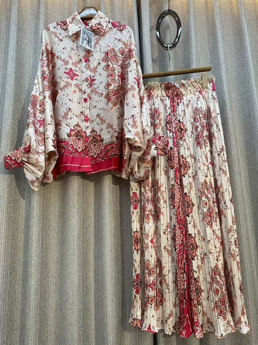 Conjunto de Dos Piezas: Blusa Estampada Personalizada + Pantalón Ancho de Cintura Alta - Image 41