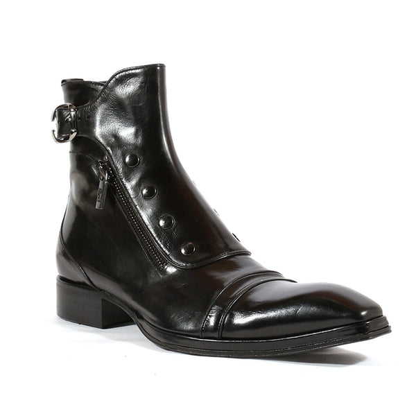 Botas Formales para Hombre con Punta Cuadrada y Cierre Lateral - Image 10