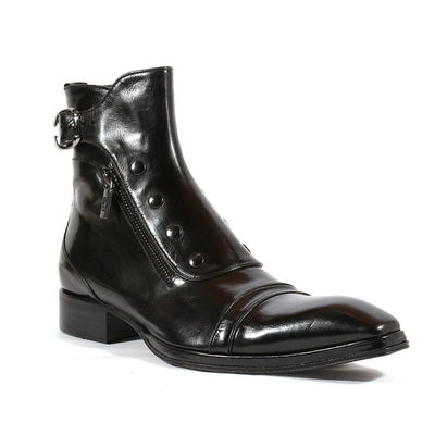 Botas Formales para Hombre con Punta Cuadrada y Cierre Lateral - Image 10
