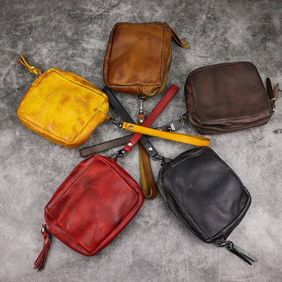 Bolso Portátil de Cuero Teñido Artesanal - Cartera Multifuncional para Mujer - Image 3